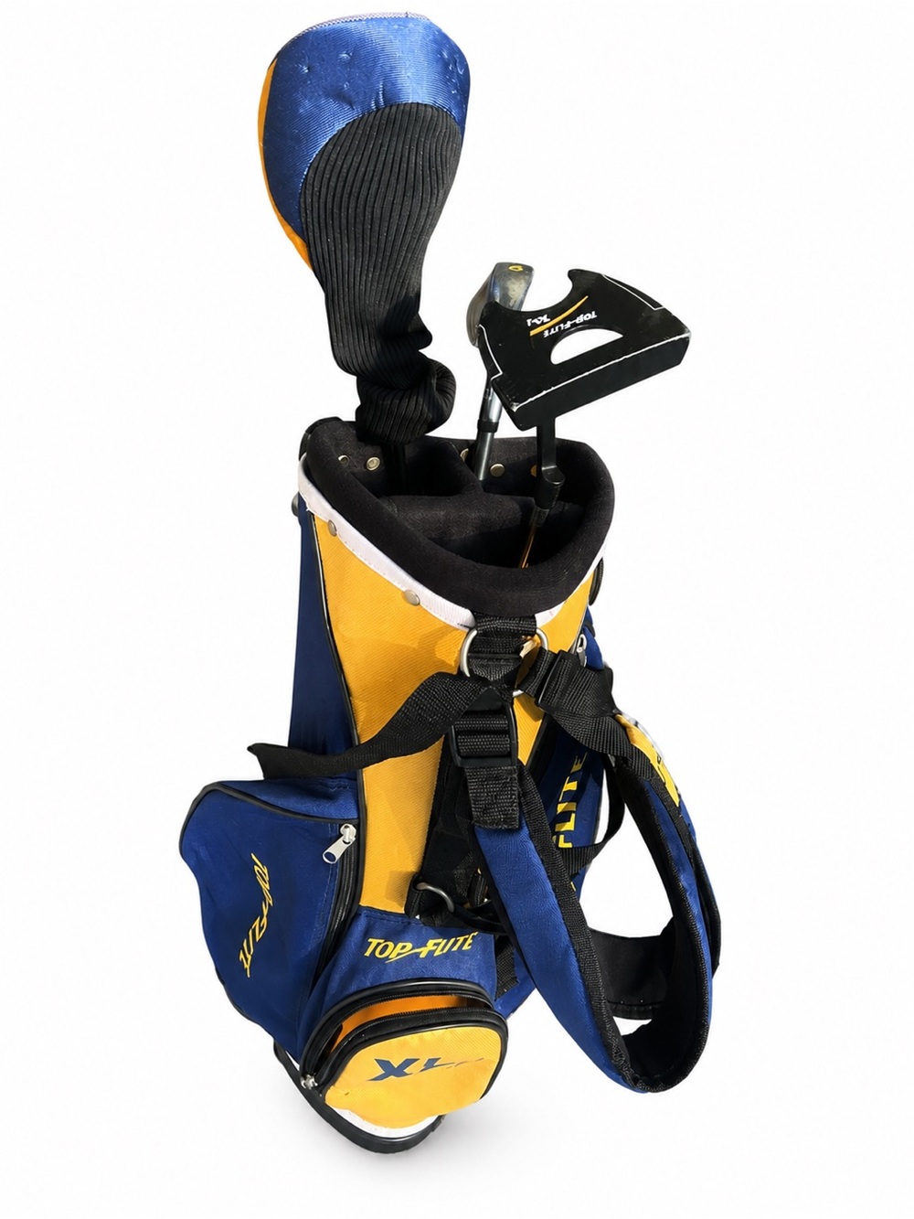 Top-Flite XL Junior Golf Club Set w/ Stand Carry Bag Kids Youth Blue Yellow
